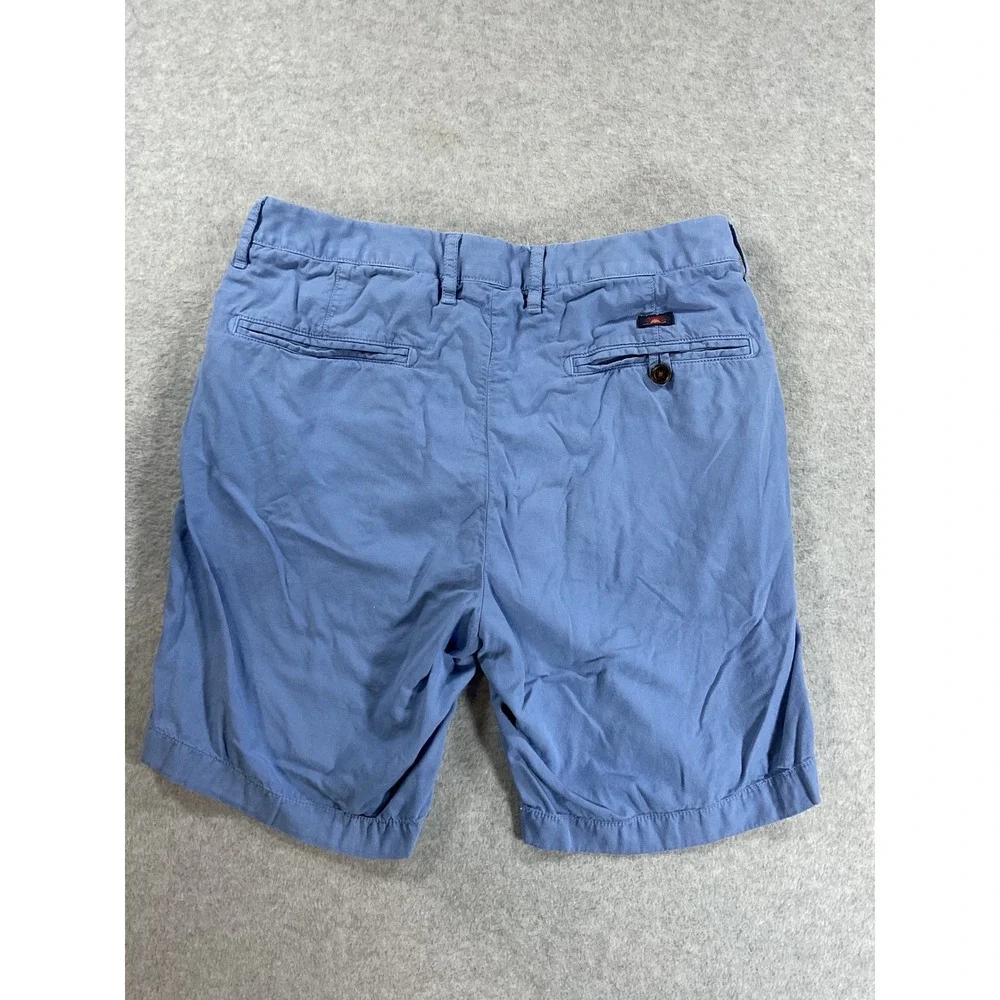 Faherty Brand Mens 29 Blue Pima Cotton Tencel Chino Shorts 7 Inch Inseam 2190